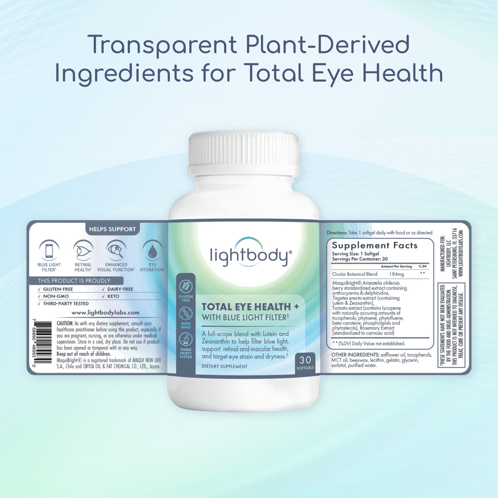 Blue Light Filter Supplement Lightbody® Total Eye Health